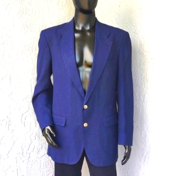 Robert Alan Men's Pure Cotton (2) Button Luxury Blazer - Picture 3 of 17